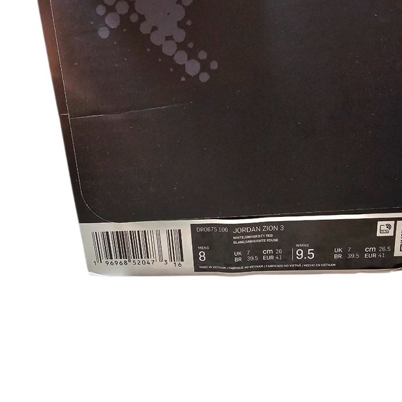 Jordan Zion 3 White Sneakers New In Box - Picture 6 of 6